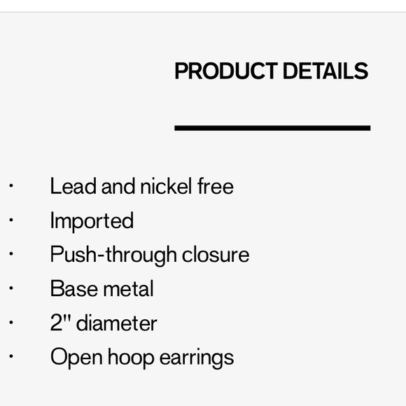 NWT Express 2” metal hoop earrings in gold - Picture 4 of 8